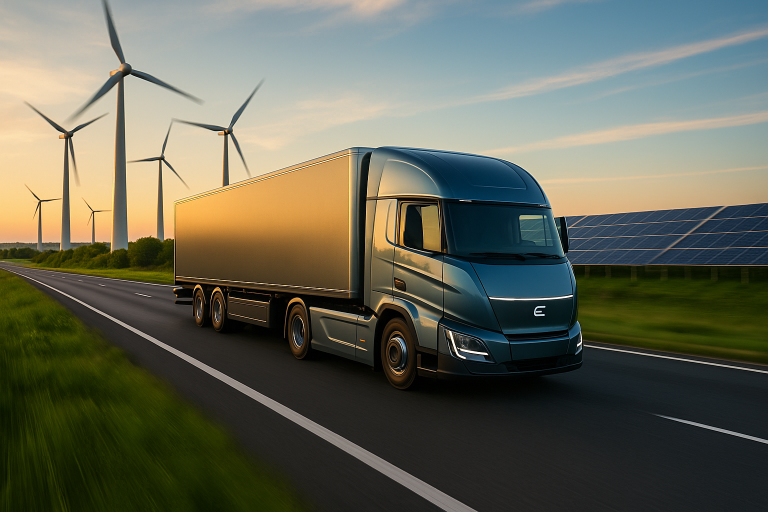 Electric Freight Truck in Action