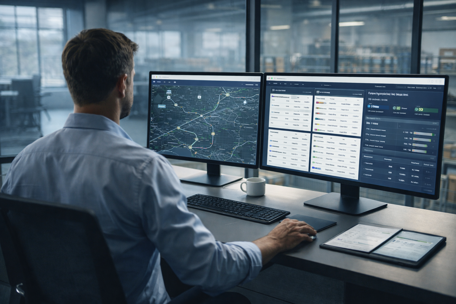 Freight control center in action