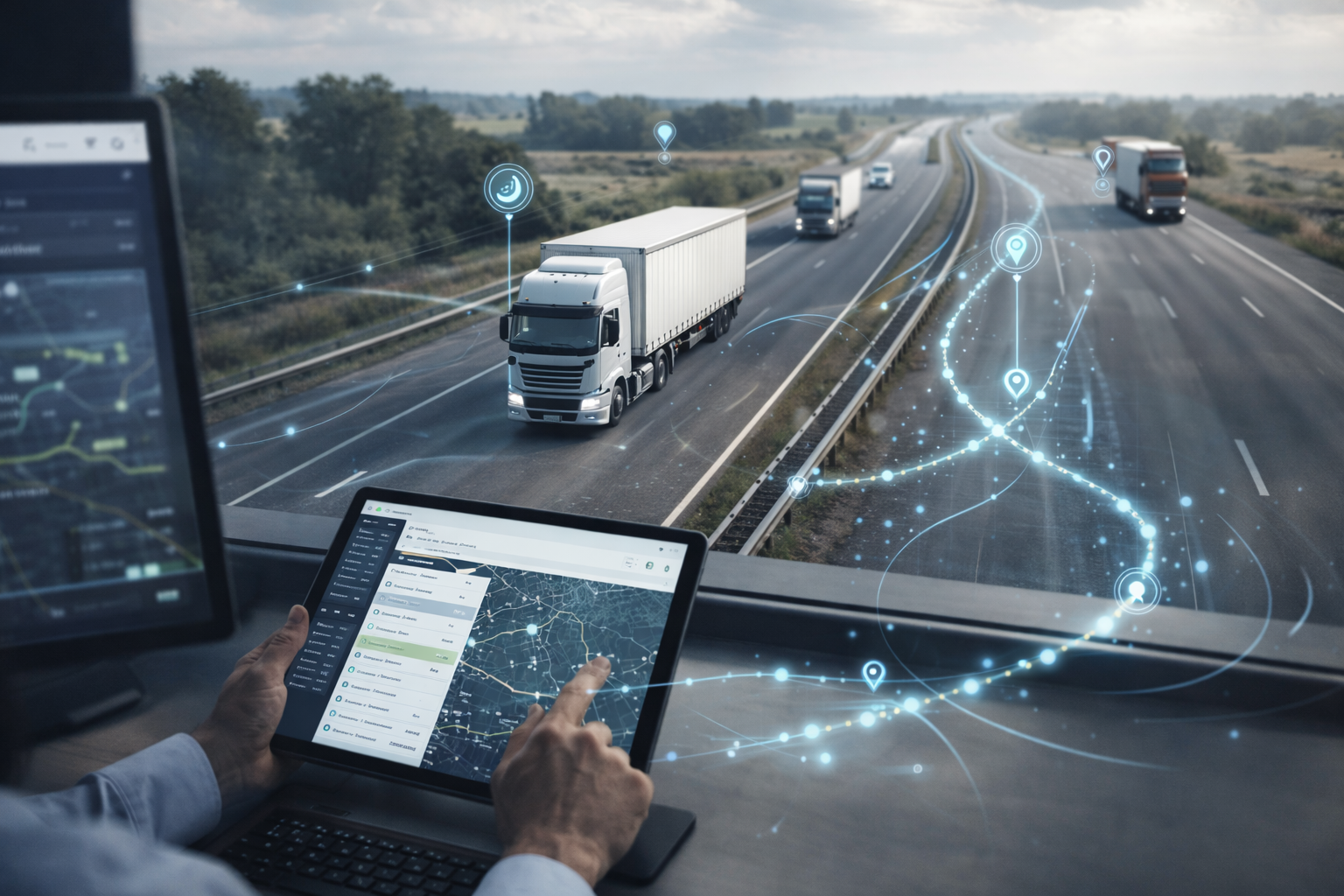 Freight logistics with AI routing and data