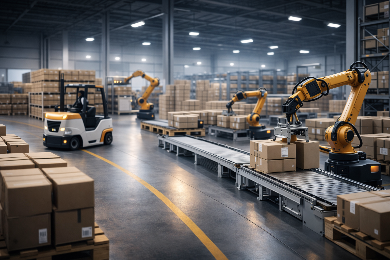 Automated warehouse in motion