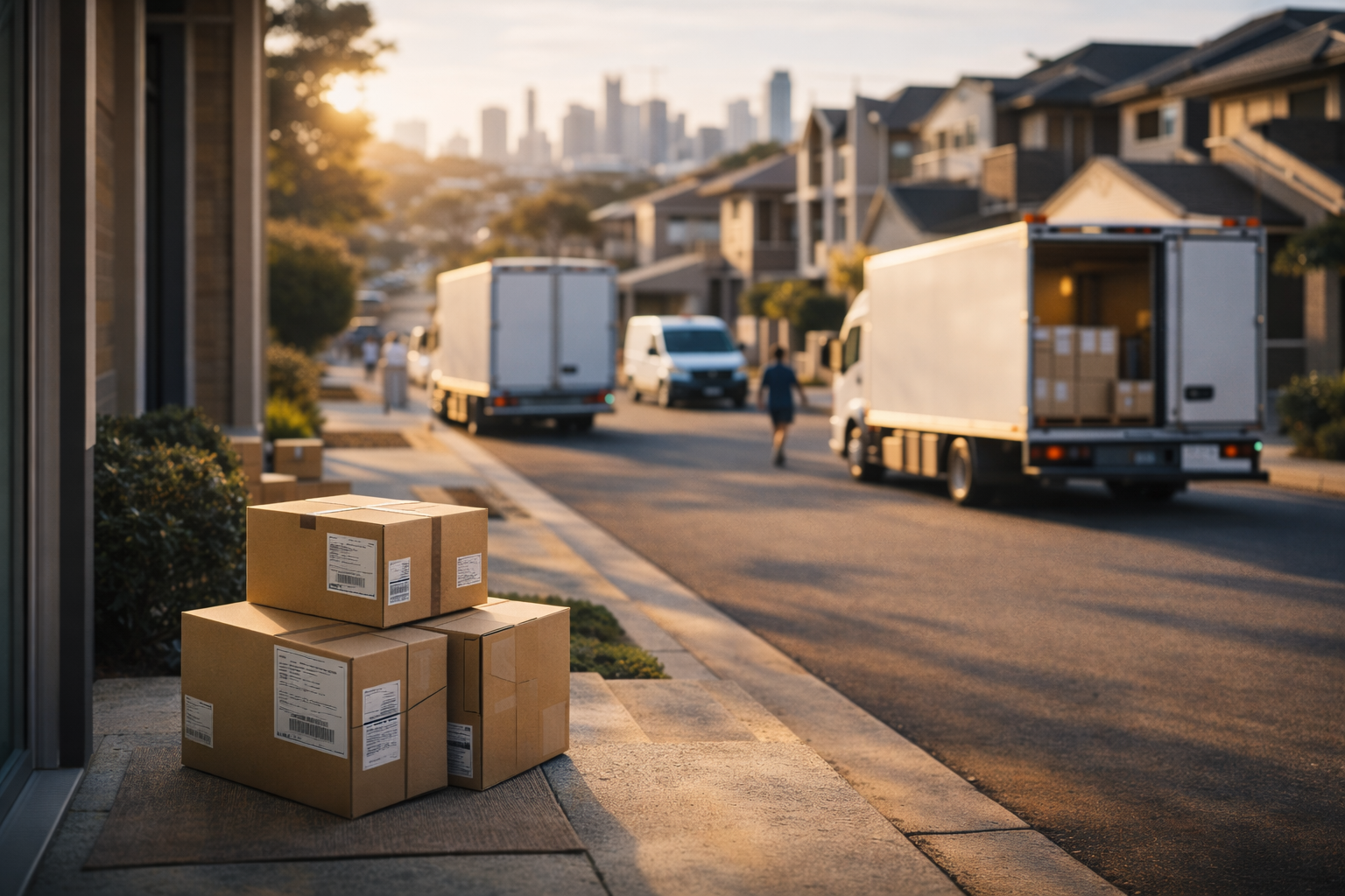 Afternoon deliveries in the suburbs