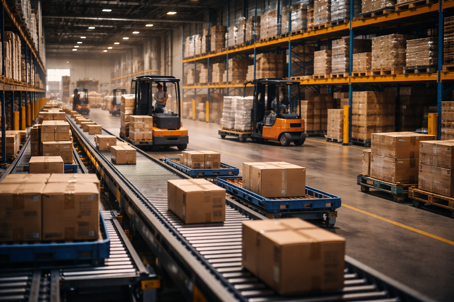 Automated warehouse operation in action