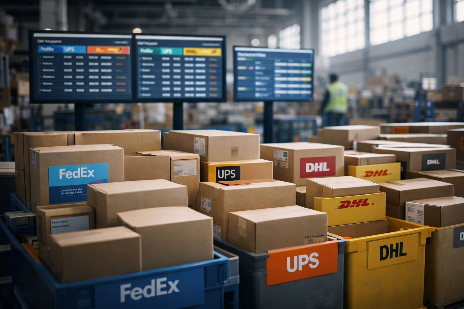 Warehouse dispatch zones in focus