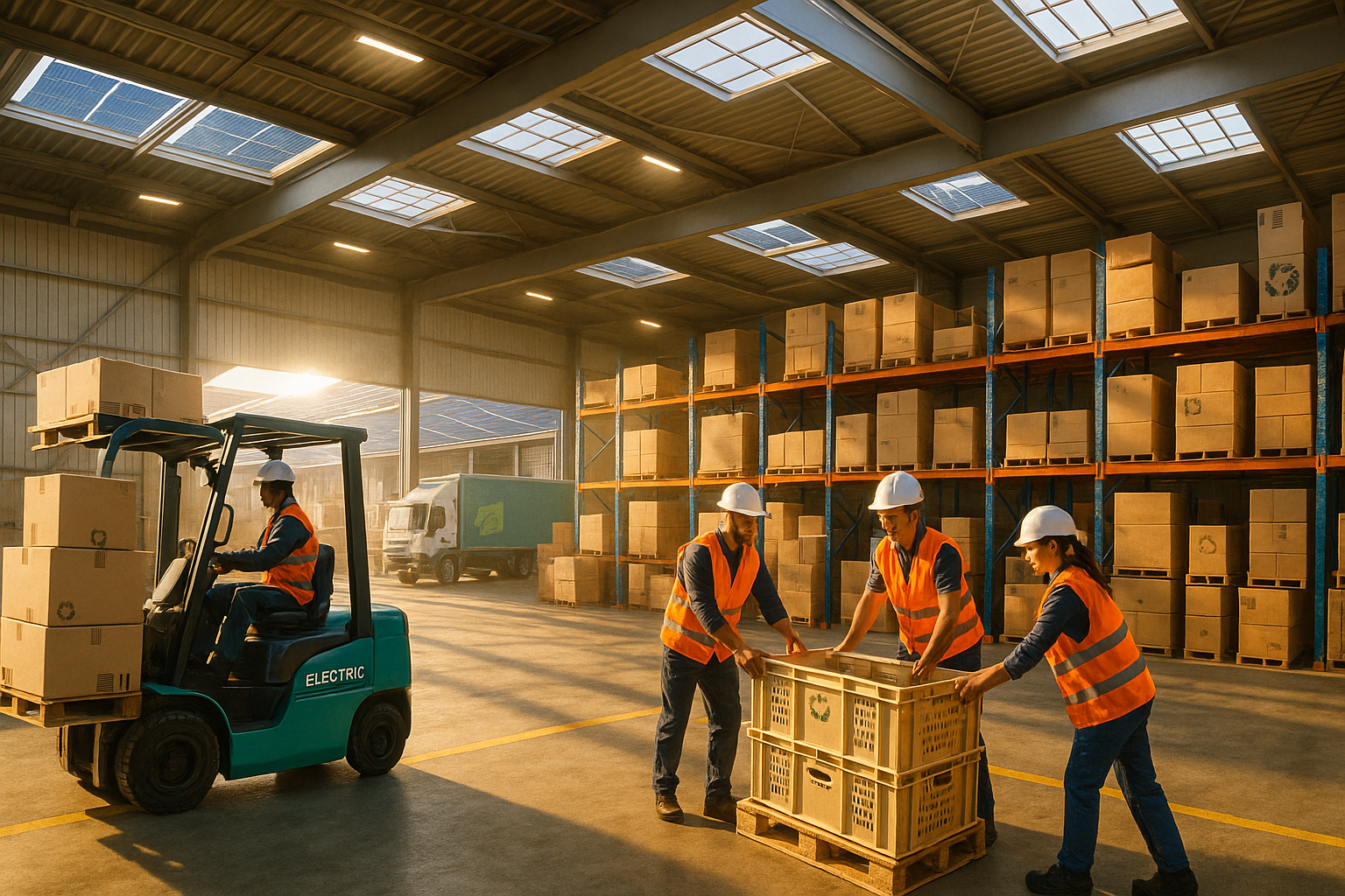 Green Supply Chain — Sustainable Logistics Warehouse