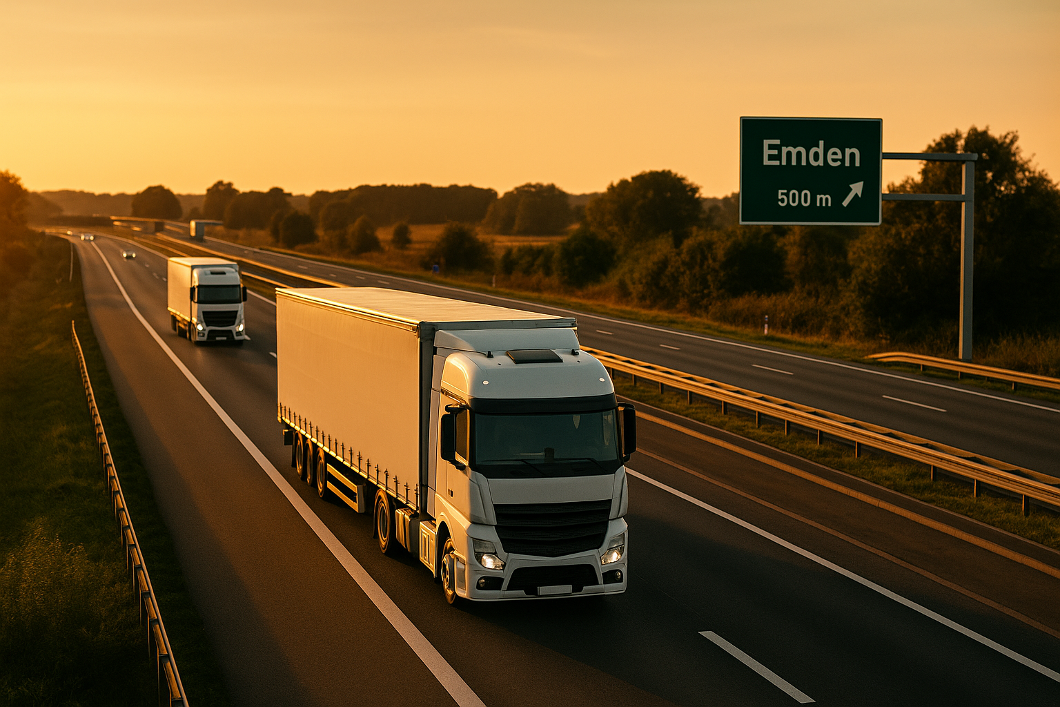 Delivery Trucks on Optimised Route