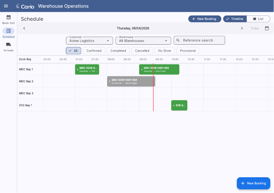 Image 2: Dock management calendar view